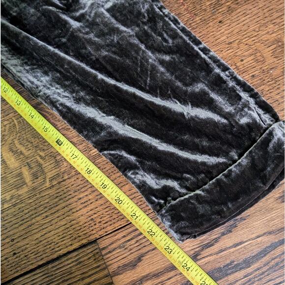 Anthropologie Ett:twa Taupe Brown Cuffed Velvet Ankle Trousers Pants, size S - Picture 8 of 11